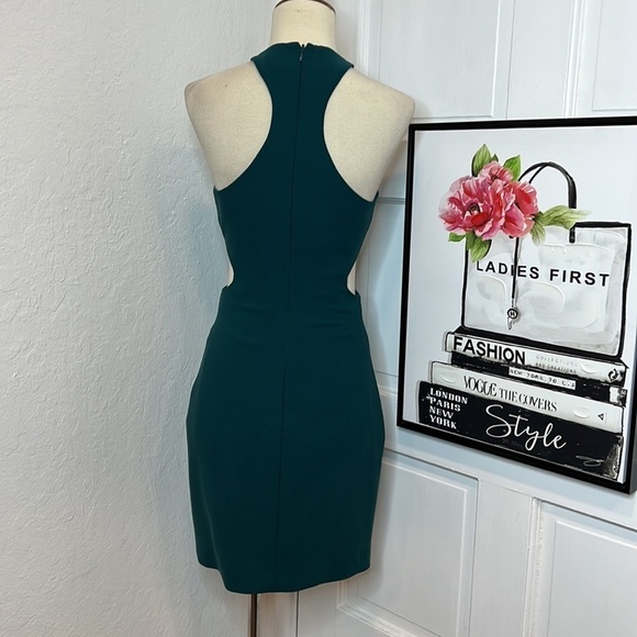 Cinq a Sept Juno Cutout Mini Dress in Teal Size 0 - Picture 5 of 11